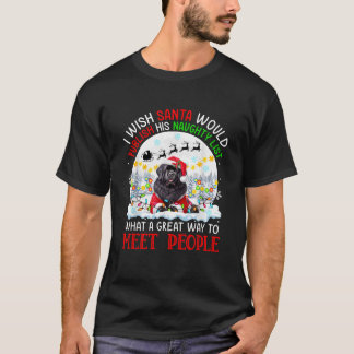 T-shirt Wish Père Noël Publier la liste de vilains Noël de