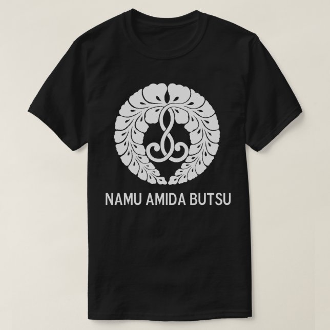 T-shirt Wisteria Crest Namu Amida Butsu Design par Borgman (Design devant)