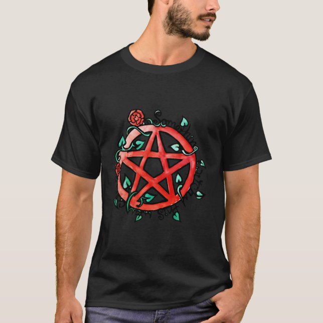 T-shirt Witch Art Red Pentacle (Devant)