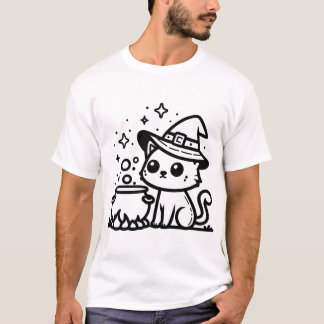 T-shirt witch cat