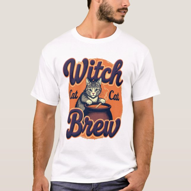 T-shirt Witch Cat Brew (Devant)