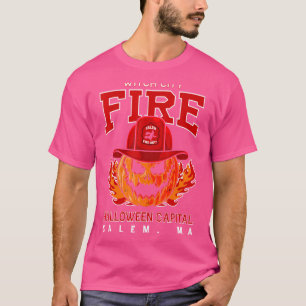 T-shirt Witch City Firefighter Halloween Capital Salem