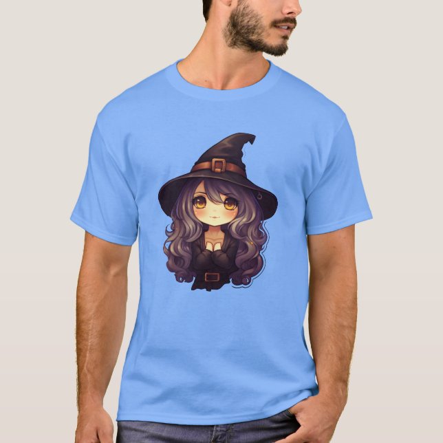 T-shirt Witch Halloween Comic girl (Devant)