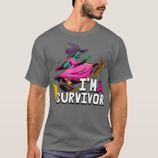 T-shirt Witch Im A Survivor Halloween Cancer du Sein