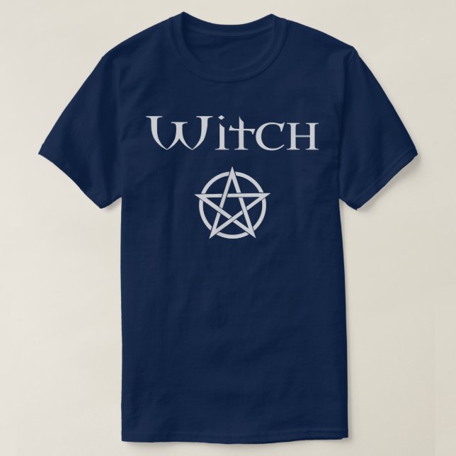 T-shirt Witch Pentacle Pagan Wiccan Halloween Samhain  (Design devant)