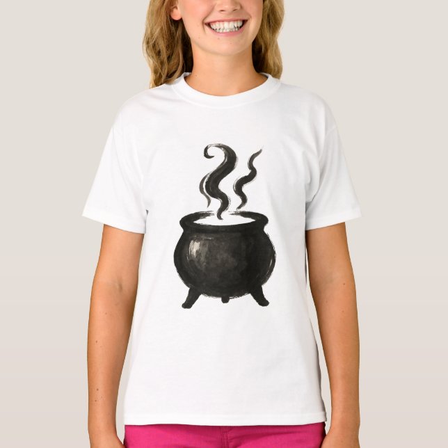 T-shirt Witch’s Brew – Minimalist Halloween Cauldron on  (Devant)