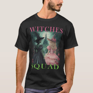 T-shirt Witch Squad Halloween sorcières rose et vert sorci