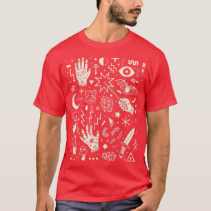 T-shirt Witchcraft Black and White Magic Halloween Witch O