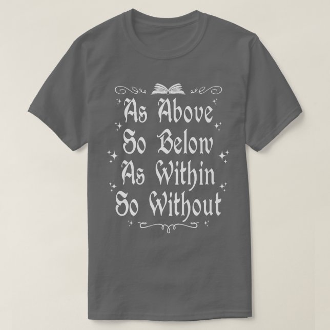 T-shirt Witchcraft Wiccan Sorch Comme Ci-Dessus Si Sous Pr (Design devant)