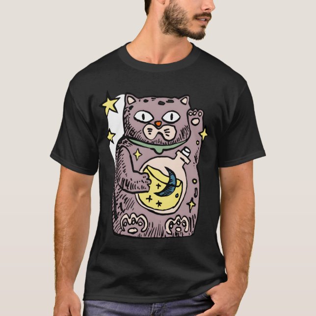 T-shirt Witchy Chat cadeau (Devant)