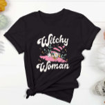 T-shirt Witchy Woman Funny Pink Witch Halloween<br><div class="desc">Préparez-vous à une Halloween spooktaculaire avec notre t-shirt "Witchy Woman" ! Ce design amusant et sorcier est parfait pour votre fête d'Halloween. Embrassez votre sorcière intérieure et montrez votre style enchanteur avec ce tee-shirt envoûtant. Que vous soyez en train de brasser des potions ou de lancer des sorts, cette chemise...</div>