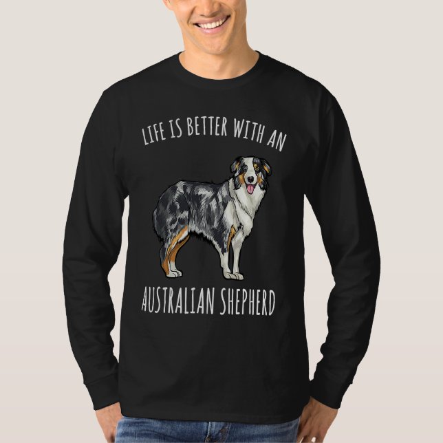 T-shirt With A Australian Shepherd Dog (Devant)