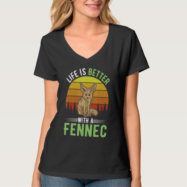 T-shirt with a Fennec Desert Fox Fennec 1 (Devant)