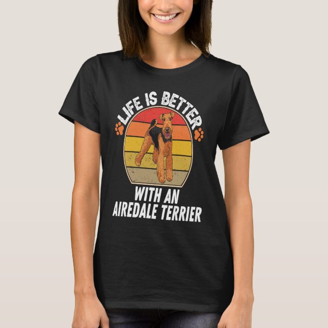 T-shirt With An Airedale Terrier  Dog Owner (Devant)