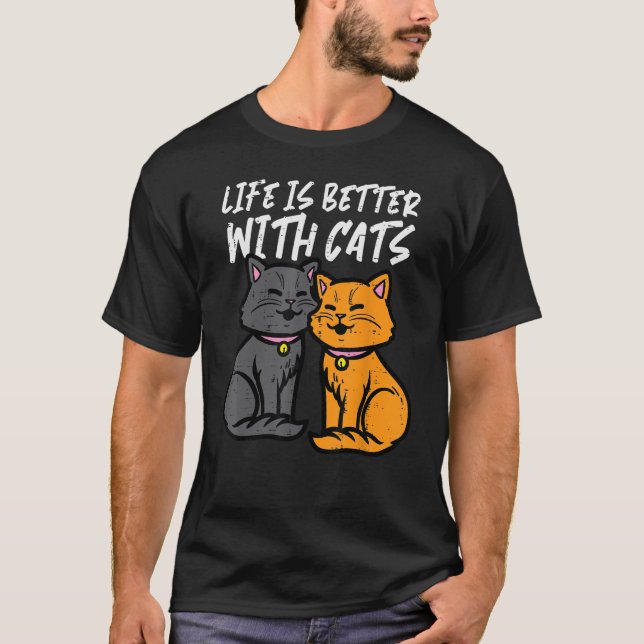 T-shirt With Cats Cute Women Girls Kids Toddler Youth (Devant)