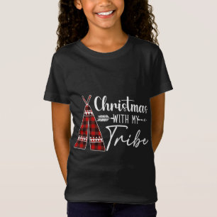 T-Shirt With Christmas My Tribe Buffalo Plaid Matching Fam