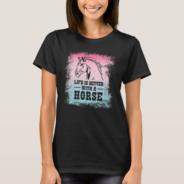 T-shirt With For Horseback Riding Horse (Devant)