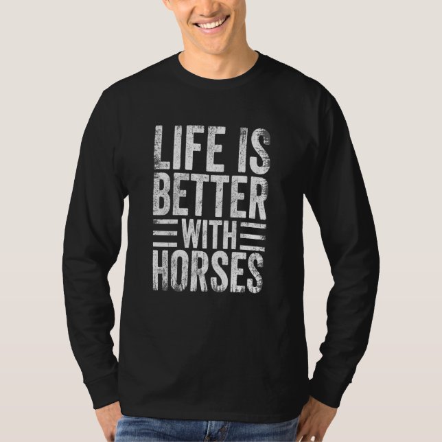 T-shirt With Horses Horseback Riding  2 (Devant)
