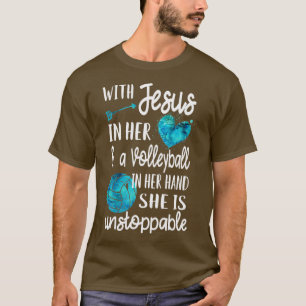 T-shirt With Jesus In Her Heart Christian Volley