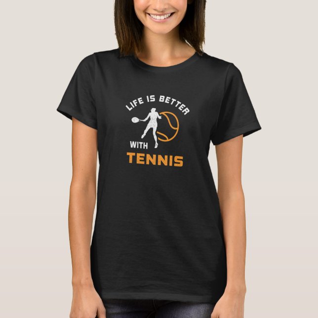 T-shirt with Tennis Saying for next Game Day (Devant)