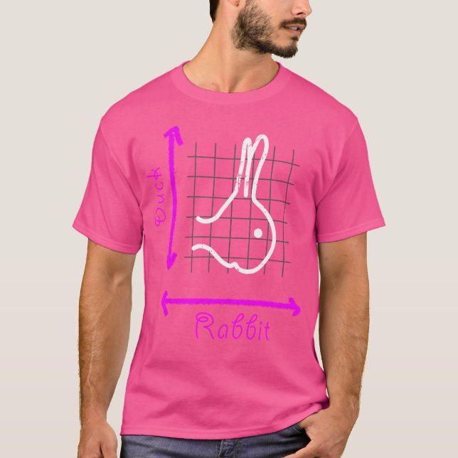 T-shirt Wittgensteins Rabbit Duck Illusion Maths Geek Phys (Devant)