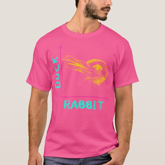 T-shirt Wittgensteins Rabbit Duck Illusion Physique Nerd M (Devant)