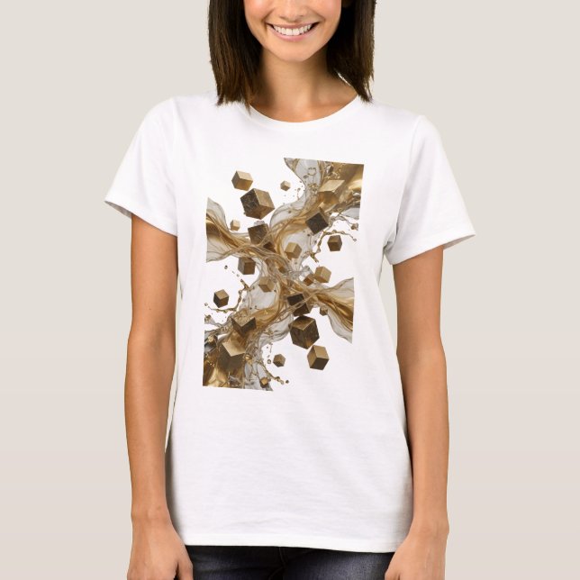 T-shirt Witty Gold ART ABSTRAIT Art Porter (Devant)