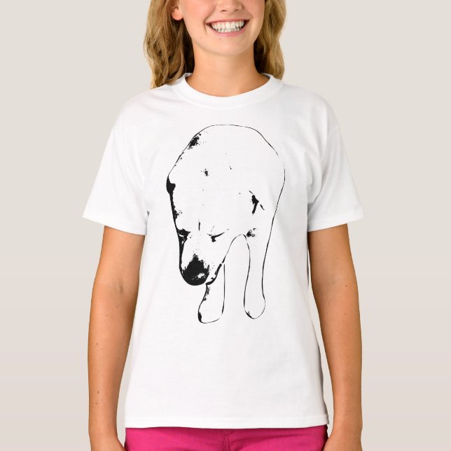 T-shirt Witty Labrador Grin, Tête-Down (Devant)