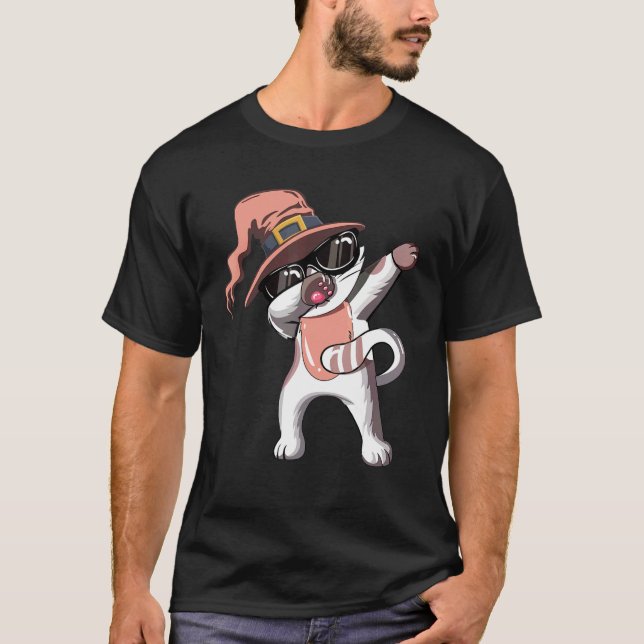 T-shirt wizard Cat Dabbing (Devant)