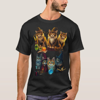 T-shirt Wizard Cat Society" Chemise - Mystical Meowgic