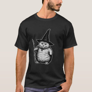 T-shirt Wizard Cat Weird Drôle Halloween Cat Meme