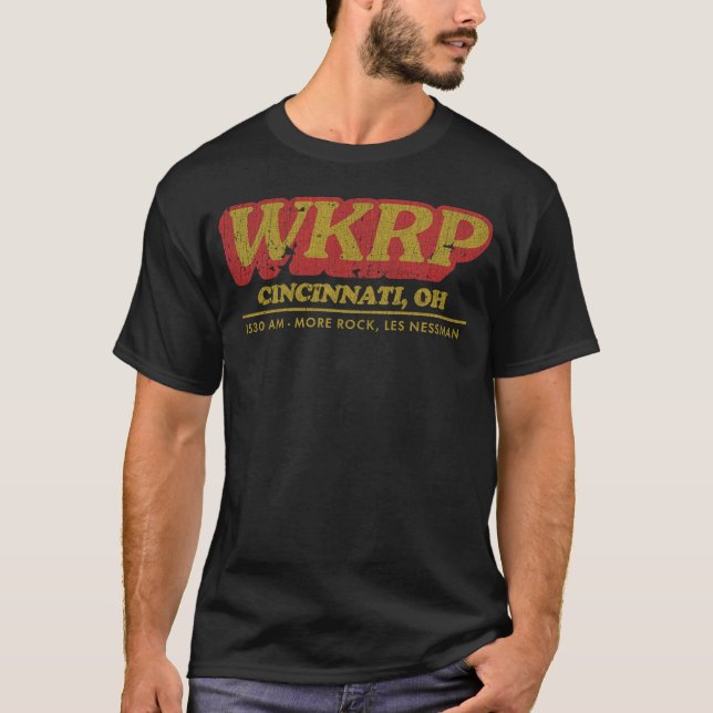 T-shirt WKRP CINCINNATI 1530 AM retro girl (Devant)