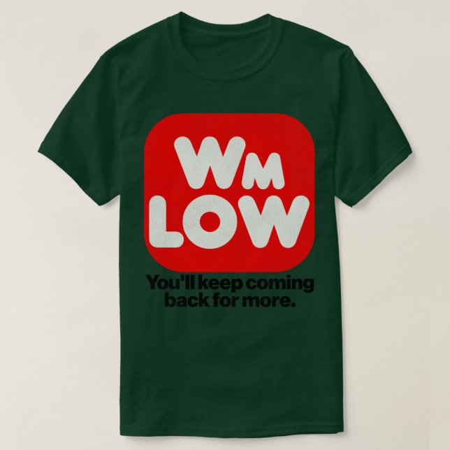 T-shirt WM FAIBLE Supermarché Rétro Déficit Store (Design devant)