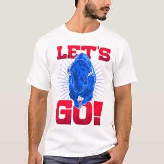 T-shirt WNY Pride Red & Blue Buffalo Let's Go Buffalo