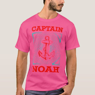 T-shirt Wo Capitaine Noah Nom personnalisé Seaman Boating