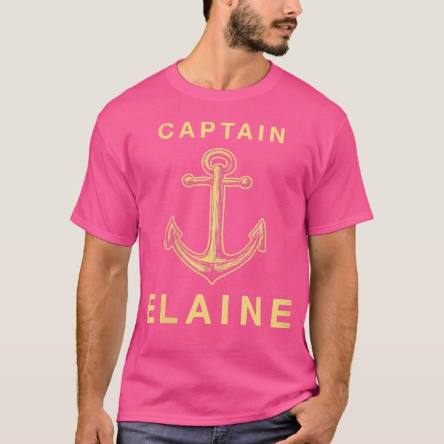 T-shirt Wo Captain Elaine Funny Seaman Humor Yachtsman Fir (Devant)