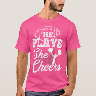 T-shirt Wo Cheer Maman Football Fils Cheerleading Fille Ch
