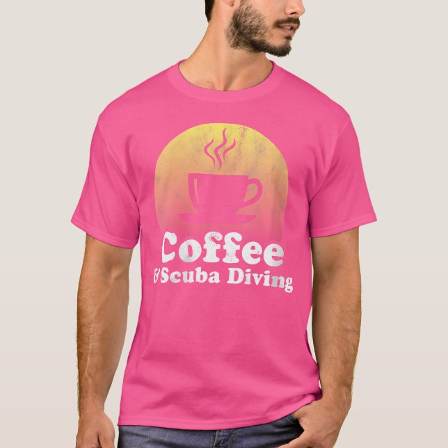 T-shirt Wo Coffee And Scuba Diving (Devant)