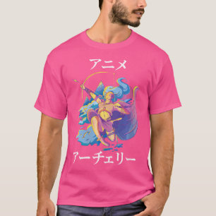 T-shirt Wo Cute Kawaii Anime Fille de tir à l'arc Otaku Ja