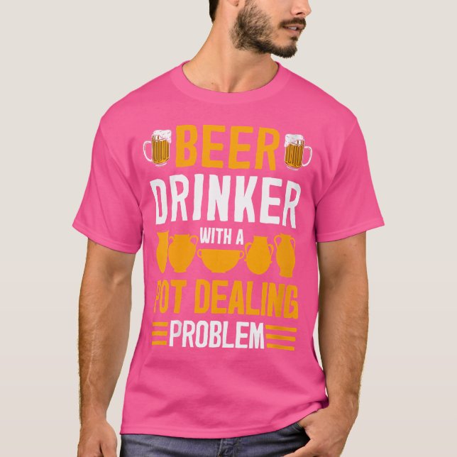 T-shirt Wo Drôle Concessionnaire Pot Bière Buveur Citation (Devant)
