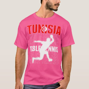 T-shirt Wo Fière Tunisie Table Tennis Amoureux Maillot Tun