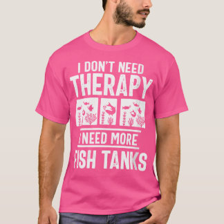 T-shirt Wo Fish Tank Lover Drôle Thérapie Aquarium Poisson