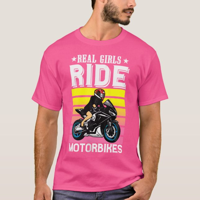 T-shirt Wo Funny Motorcycle Lover Motorbike (Devant)