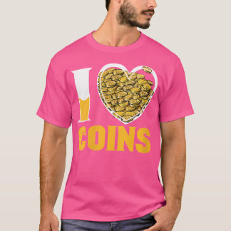 T-shirt Wo J'aime les pièces J' collection de pièces Colle