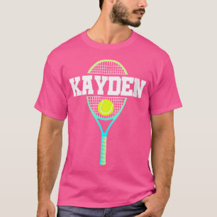 T-shirt Wo Kayden Nom Joueur De Tennis Garçons Ball Et Rac