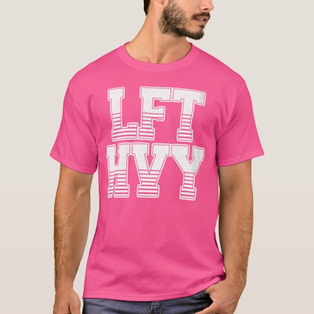 T-shirt Wo Lft Hvy Lift Lourd Poids Lourd Barbell Gym Wo (Devant)
