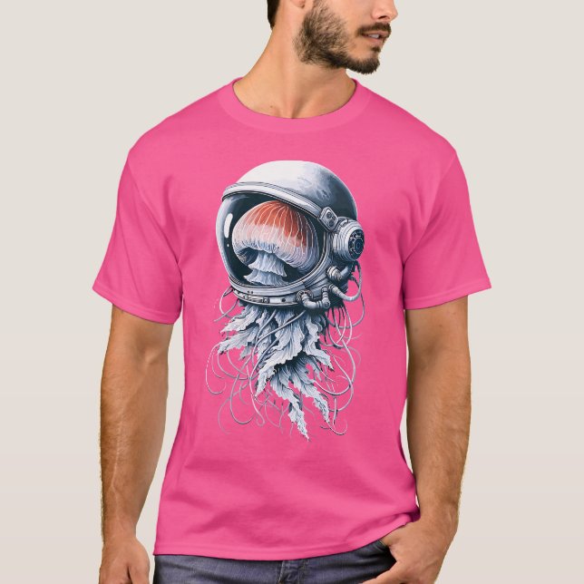 T-shirt Wo méduse de l'espace Astronaute plongée en apnée  (Devant)
