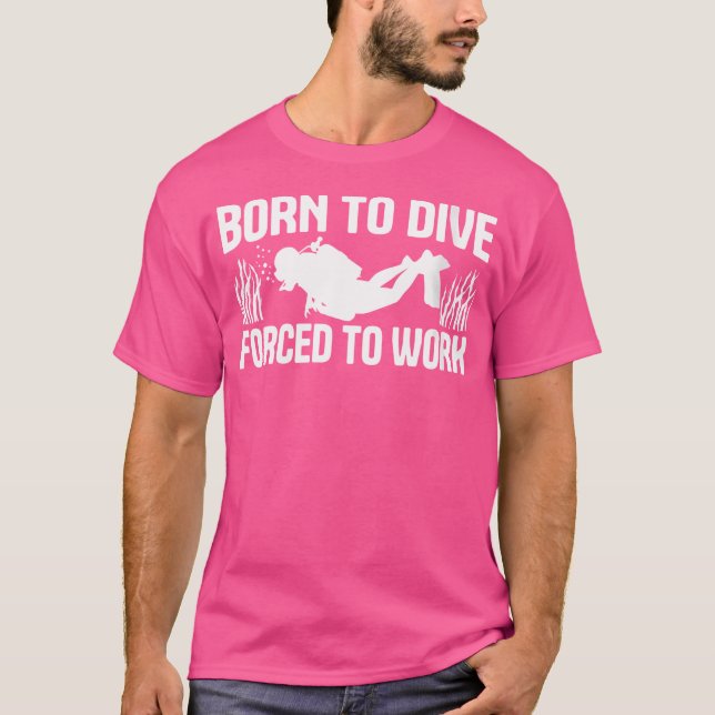 T-shirt Wo Né Plongée Forcé À Travailler Plongée Plongée P (Devant)