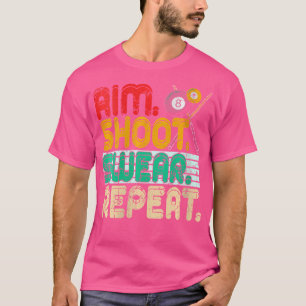 T-shirt Wo Objectif Tir ou Répéter Snooker Billiards