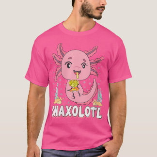 T-shirt Wo Snaxolotl Cute Axolotl French Fries Adulte